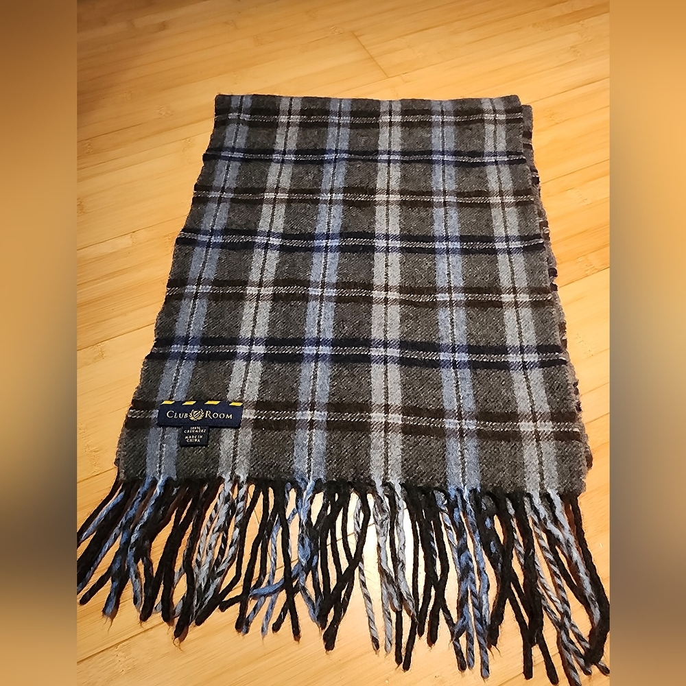 Club Room Cashmere Checkered Scarf